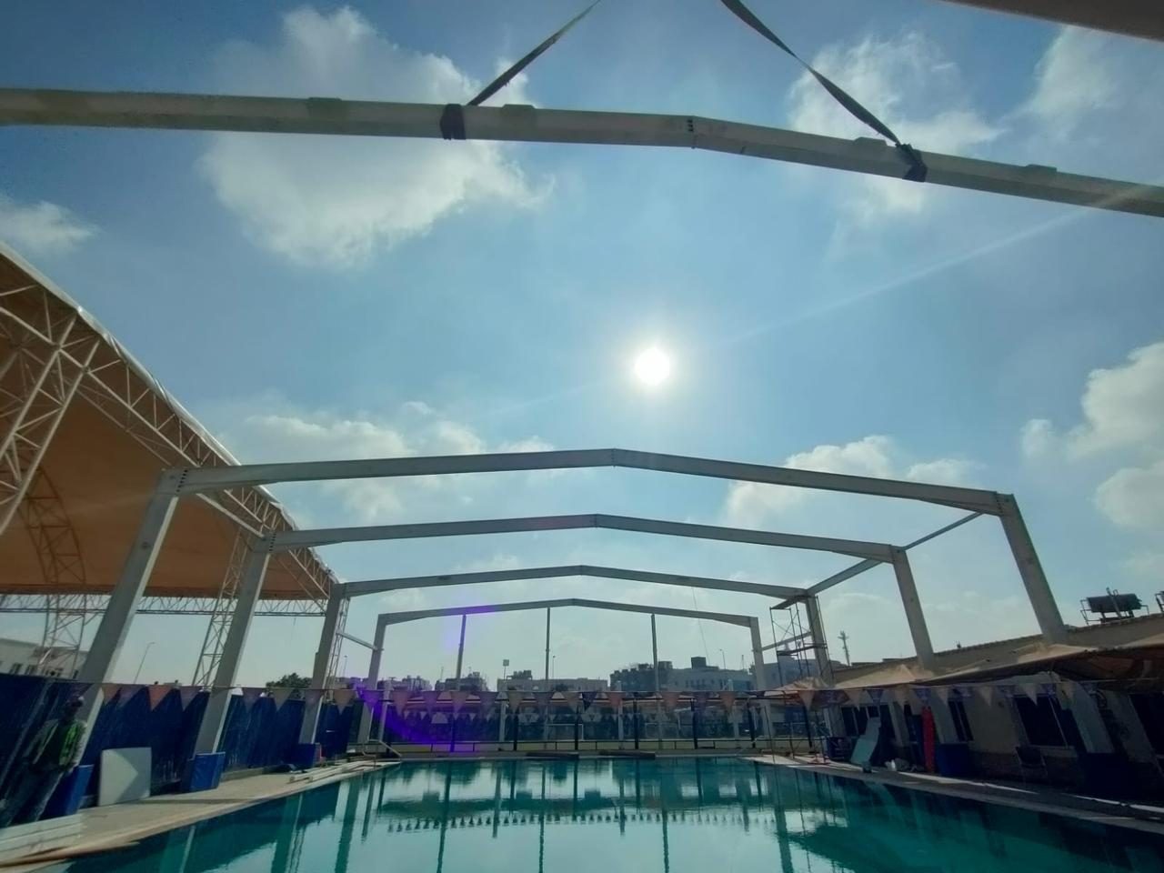 Shaded Sports Field Canopy — School Compound