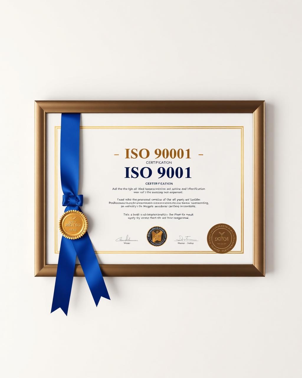 ISO 9001 certificate